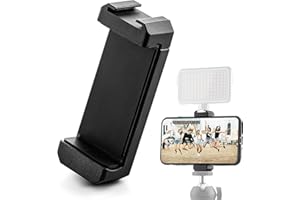 MOJOGEAR Support de téléphone Portable de qualité supérieure - Support avec Cold Shoe Mount et Trou de vis 1/4" - Adaptateur Universel Compatible avec iPhone et Samsung Smartphone - avec Sabot Froid