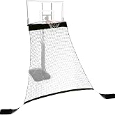 Hathaway Rebounder basketbol geri sarma sistemi, atış egzersizleri i&ccedil;in, dayanıklı polyester ağlı, siyah, 304,8 cm U x 152,4 