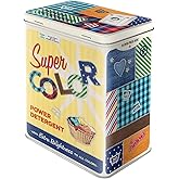 Nostalgic-Art Retro saklama kabı L, 3 l, s&uuml;per renkli deterjan &ndash; eviniz i&ccedil;in hediye fikri, b&uuml;y&uuml;k teneke kutu, vintage tasarım