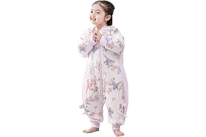 Chilsuessy Śpiwór zimowy dla niemowląt, śpiworek z nogawkami, dla małych dzieci, całoroczny zimowy śpiwór, piżama dla chłopców i dziewczynek, zdejmowane rękawy