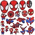 ZIBUYU® 20pcs/Set Decorative Patches, Iron On Patches for Clothing, Embroidered Sew On Superhero Spider-Man Cartoon Anime Patches DIY for Kids Jackets, Shirts, Backpacks