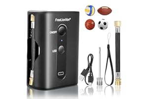 FreeLionVon 2023 Newest Electric Ball Pump,Smart Air Pump Portable Fast Ball Inflation,(Max 20PSI) with Ball Needle*2 for (Football, Basketball, Volleyball, Rugby, Beach Balls, American Football)