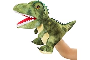 YOUYIKE Tyrannosaurus Rex Handpuppe Dinosaurier Plüschtier Kinder Handpuppe Tier Jurassic World Dinosaurier Plüschtier Interaktives Dinosaurierspielzeug für Kinder ab 3 Jahren (30 cm)