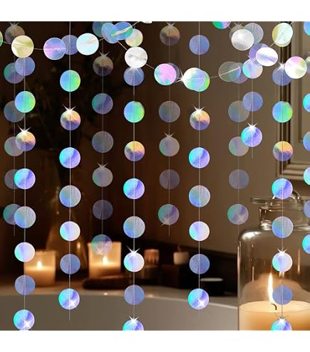 4-teiliges Discokugel-Garland-Banner Mit Lichterket Produktbild-Vorschau 4