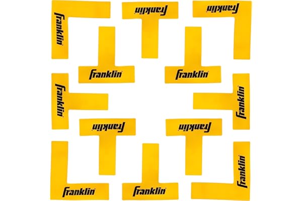 Franklin Sports Kit de marqueurs de Terrain de Pickleball – Ensemble de marquage de Lignes avec mètre Ruban – Marqueurs de Taille Officielle