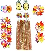 Hawaii Bastrock-Set - Mit Armbändern Für Luau & Strandpartys
