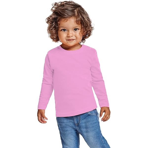 T-Shirt Bambino Manica Lunga JHK - Maglietta In Cotone, Girocollo, Made In Italy