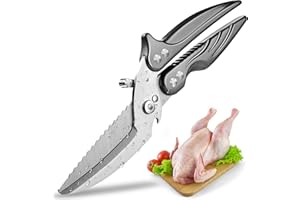 PLYS Tijeras Cocina Resistentes Acero Inoxidable: Muy Afiladas Tijeras de Cocina Multifunción Hogar Tijera Cocina para Aves, Carne, Pescado, Pollo, Barbacoa, Verduras
