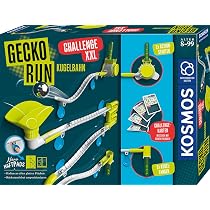 Gecko Run Murmelbahn Challenge Edition – Kugelbahn-Bauspiel Mit 32 Aufgabenkarten Für 2 Teams