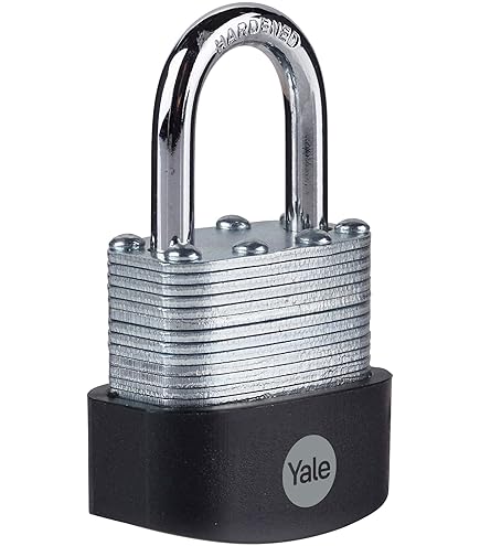Yale Y110B/30/115/1/B 30mm Standard Brass Padlock Protective Padlock Hardened Steel Shackle Double Lock 3 Keys