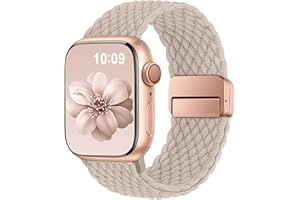 HIGGS Pleciony pasek kompatybilny z paskami Apple Watch 38, 40 mm, 42 mm i iWatch SE serii 10, 9, 8, 7, 6, 5, 4, 3, 2, 1, elastyczny, z nylonu, dla mężczyzn i kobiet, z magnetycznym zapięciem