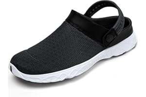 SAGUARO Sommer Clogs Herren Gartenschuhe Damen Hausschuhe Leicht Pantolette rutschfest Badelatschen Sandalen Gr.36-48