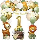 Kipri Ceylan Aslan Folyolu 1 Yaş Doğum G&uuml;n&uuml; Balon Set, 1 5467547545454