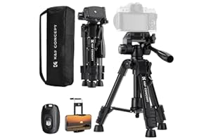 K&F CONCEPT Mini Desktop Tripod for Camera, 24.8'' Tabletop Cellphone Video Tripods with Remote Control, Compact Travel Tripod for DSLR Cameras Camcorder Phone Spotting Scope S233A0