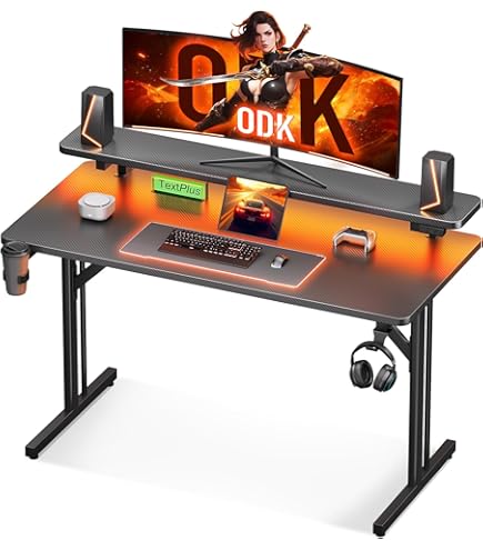 Soontrans Bureau Gaming, Éclairez Vos victoires, Bureau Gaming LED avec
