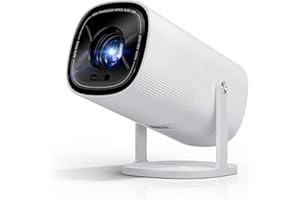 【Netflix Officially & 500 ANSI Lumens】Mini Projector with WiFi 6 and Bluetooth, BoldEver Smart Auto Tof Focus & Keystone, Portable Projector with 270° Adjustable Stand, 4K Movie Projector for Bedroom