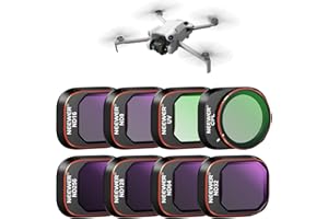 NEEWER ND und CPL Filter Set kompatibel mit DJI Mini 4 Pro, 8 Stück, UV, CPL, ND8, ND16, ND32, ND64, ND128, ND256, Polarisationsfilter, Neutraldichte Drohnenobjektiv Zubehör, mehrfach beschichtetes