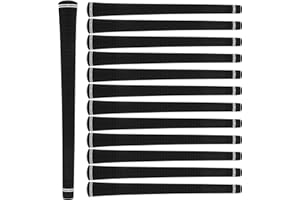 ueslwser Juego de 13 Mangos de Goma para Palos de Golf, Agarre Estándar, Negro, Mango Profesional Antideslizante para Hombres y Mujeres