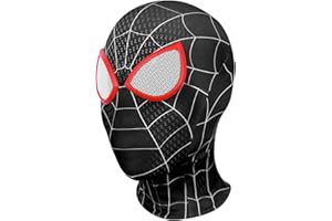 Biuebinc Masque de héros Spiderman pour enfants et adultes, masque de super-héros pour enfants, costume d'araignée, léger et respirant pour Halloween, cospaly, accessoires vidéo