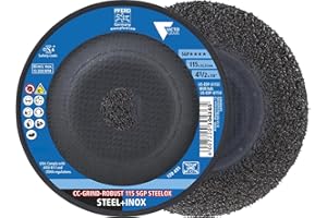 PFERD Grinding Disc - Pack of 10 - CC-Grind®-Robust, 4-1/2" x 7/8" - SGP STEELOX VICTOGRAIN® Ceramic - High-Performance Abrasive Disc for Aggressive Grinding - Part 61152