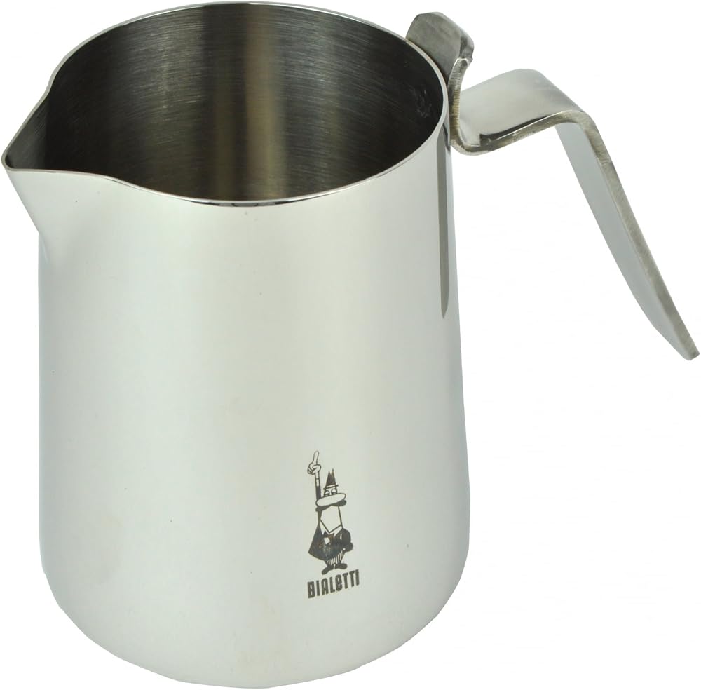 Bialetti - Sütlük - 300mL - Paslanmaz Çelik Gövde - Sürahi Ağzı Damlatmaz Özelliği - Sütün Isıtılması veya Köpürtülmesi İçin Uygun - Bulaşık Makinesinde Yıkanabilir