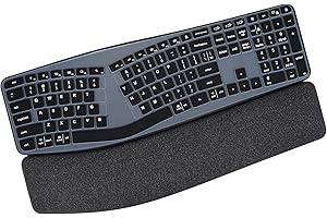 CASEDAO Housse de Protection pour Clavier Ergonomique Logitech Ergo K860 - Sans Fil, Accessoire de Clavier Séparé - Noir