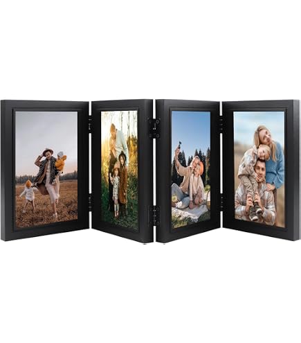 GWAEPU Cadre Photo Collage Pliable Multiple Photo: 10 x 15 cm Pliable Verticales Frame Décoration pour Bureau Chambre Famille Salon Cadeau GWAEPU Cadre Photo Collage Pliable Multiple Photo: 10 x 15 cm Pliable Verticales Frame Décoration pour Bureau Chambre Famille Salon Cadeau