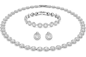 Swarovski Una Angelic Set, Rund, Weiss, Rhodiniert