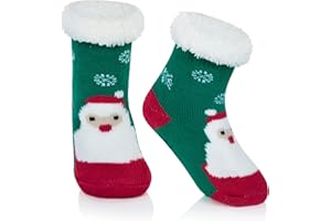 Zando Kids Christma Halloween Fluffy Socks, Boys Girls Slipper Socks, Grip Bed Thermal Socks Kids, Slippers Boys Girls