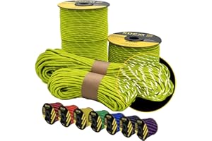 EdcX 4 mm Reflective Paracord 550 (15, 30, 50 m) – Typ III, 100% Nylonseil, 7 Litzen Seil, 4mm Nylonseil in vielen Farben