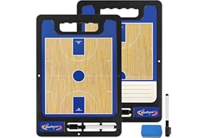 RoseFlower Basketball Taktikboard, Professional Basketball Taktikbrett Coach Board Magnetische Trainer Taktiktafel Taktikmappe mit Magnete Stifte Radiergummi - Ideal für Taktiken und Spielanpassungen