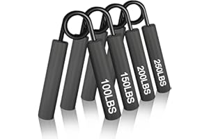 CRAZYROPE Hand Grip Antebrazo Ejercitar, Paquete de 4 o 6, 22.5 kg - 157.5 kg Fortalecedor de Agarre, Ejercitador de Manos para Antebrazo Fortalecer y Rehabilitacion Mano