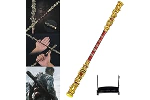 KAKVEIAI Broń Wukong, Monkey King Staff, czarny mit Wukong Złoty Cudgel, Czarny Mito Słońce Wukong Ruyi Golden Cudgel Monkey King Staff Akcesoria do kolekcji gier, materiał metalowy, najlepszy prezent