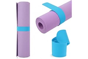 APLZGMG Yoga Mat Strap, One Snap Yoga Mat Slap Band for Keep Mats Tightly Rolled, Elastic One Snap Straps Band Fits Most Size Workout, Exercise, and Pilates Mats(20" L x 2" W)