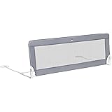 HOMCOM Sponda Letto per Bambini da 18 Mesi, Barriera di Sicurezza Universale Anticaduta con Tessuto a Rete, 150x40x60cm, Grig
