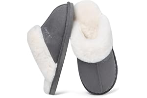 Coswind Pantofole Donna Uomo Invernali Peluche Ciabatte da Casa with Memory Foam Pelose Calde Comode Fluffy Antiscivolo Autunno Interno Esterno