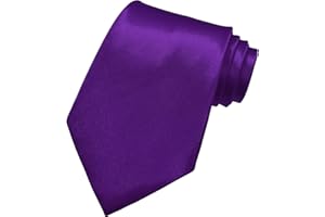 AHLPO Elegante Krawatte für Herren Satin 8 cm, Herren Krawatten, Klassische Schlips Herren für Hochzeit, Büro, Party und Festliche Veranstaltungen - Einfarbig in Verschiedenen Farben Tie