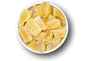 ‎1001 FRUCHT 1001 Frucht Lightly Candied Ginger Piece 1 kg Dried Fruit I with Vitamin C Magnesium Iron I Candied Ginger Thailand I Candied Ginger I Ginger Pieces Hot to Sweet
