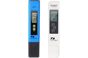 pancellent Miernik testu jakości wody TDS PH EC Temperatura 4 w 1 zestaw testów cyfrowych z wyświetlaczem LCD do basenu, akwarium (niebieski)