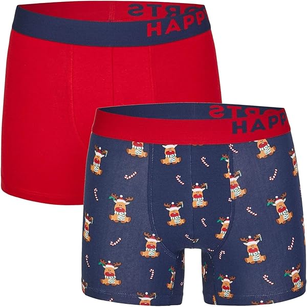 JACK & JONES Jacsweet - Boxer A Pantaloncino Uomo In Confezione Regalo Natalizia - Morbidi E Comodi