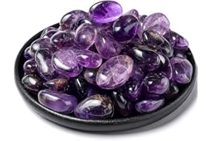 SigMntun Amethyst Trommelsteine 1.5 cm, 170 g – polierte Edelsteine, natürliche Kristalle & Heilsteine, Halbedelsteine, bunte Glückssteine für Chakra, Deko & Mineralien Set