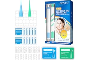 CCKULOOB Skin Tag Removal Kit, Skin Tag Remover Pen with 60 Micro and Regular Skin Tag Bands, Wart Remover with 36 Skin Tag Removal Repair Patches, Easy Auto Skin Tag Remover Device to Remove(1mm-9mm)