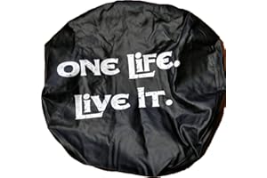 BARGAINWORLDUK 4X4 TYRE COVER 'ONE LIFE LIVE IT' SPARE WHEEL TIRE REAR COVER