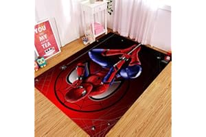 KIKCY Spiderman Teppich im europäischen und amerikanischen Stil Cartoon Cartoon Teppich Wohnzimmer Schlafzimmer Kinder Rutschfester Teppich-100 * 160 cm_TF-56
