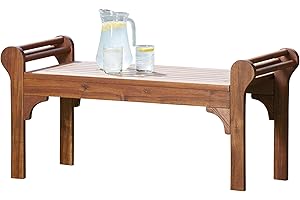 Thompson & Morgan Lutyens Table Solid Acacia Hardwood Pre Treated Garden Patio Furniture (Coffee Table)