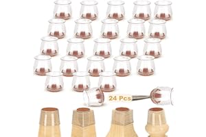 ACEMINING Gommini per Sedie, 24Pcs Size S Silenzioso Piedini per Sedie, Gommini Sedie, Tappi per Sedie, Tappi Sedie Silicone, Piedini Sedie, Tappi Sedie Rotondi per Proteggere il Pavimento