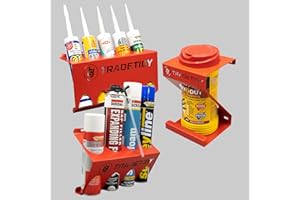 Tradetidy TT-STSCWH Silicone Tube/Spray Can/Wipes Holder Triple Pack (Red)