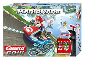 Carrera 20062492UK Mario Kart 8 - GO!!! Slot Racing Track With UK Plug, For Children From 6 Years And Adults,1:43 Scale, 5.3 Metres, With Mario Kart - Mario & Mario Kart - Luigi