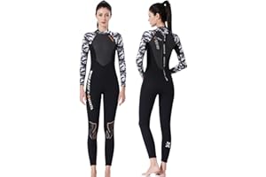 ‎OWNTOP Owntop Herren Damen Ganzkörper 3/2mm Neoprenanzug, Ultra-Stretch Langarm Winter Neoprenanzug, Rückenreißverschluss Erwachsene Neopren Surf- und Tauchanzug