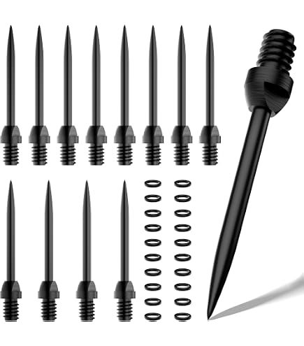 Lot De 3 Pointes De Fléchettes En Acier 30 Mm – Filetage 2BA, Noir, Pour Remplacer Les Pointes Souples